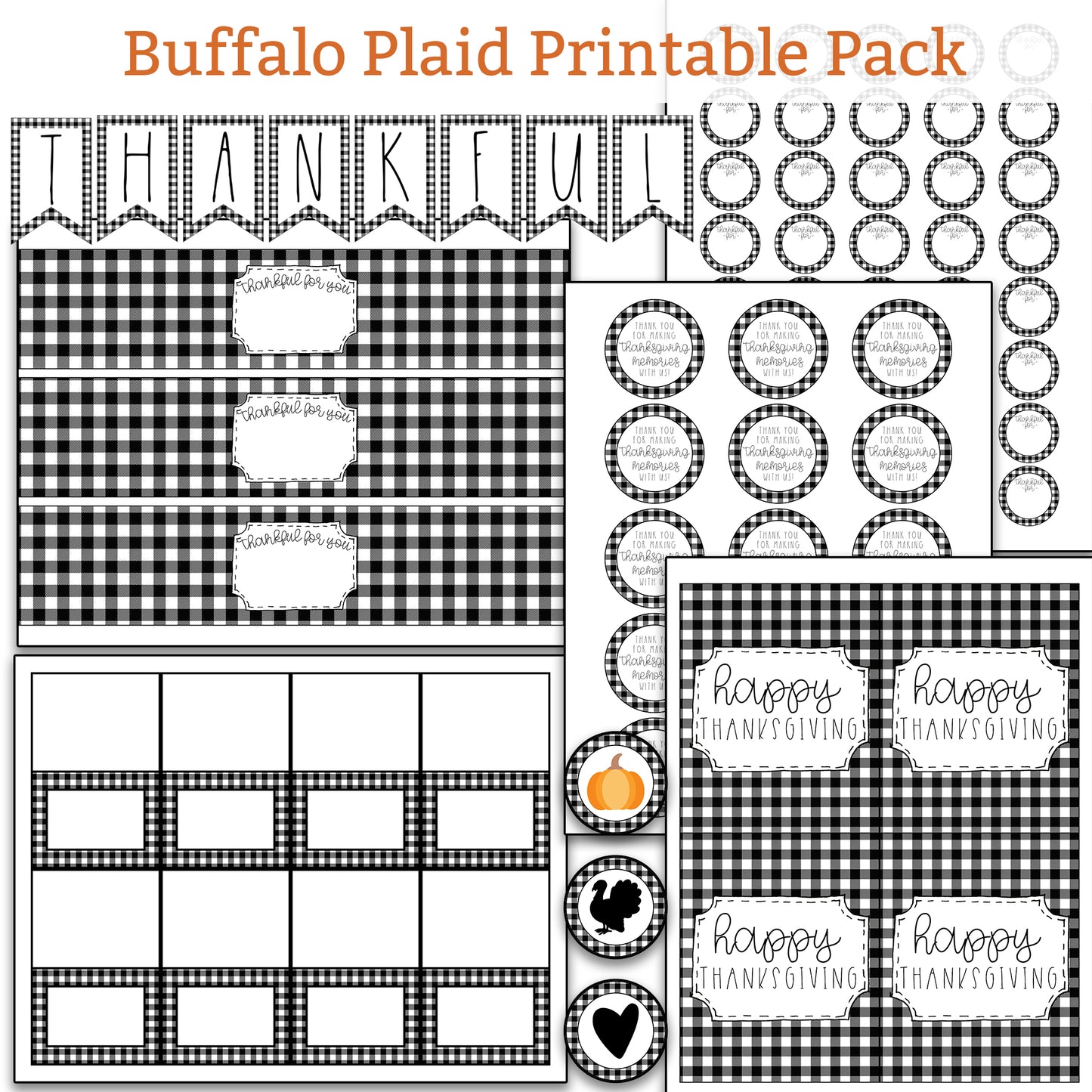3 Pack Bundle - Thanksgiving Printables Kit
